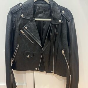 Blank NYC Black Leather Moto Jacket